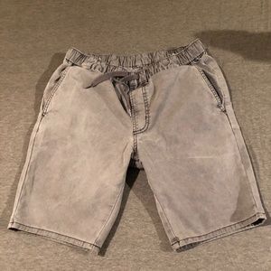 Bullhead Mens skinny small jogger shorts grey